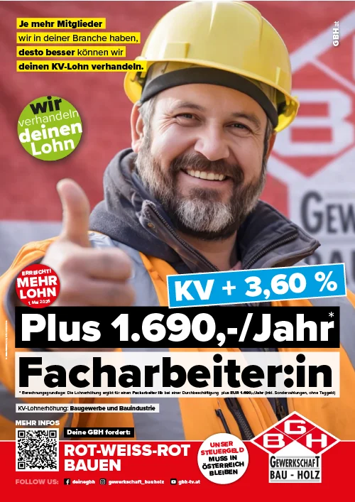 KV-Plakat Bauindustrie und Baugewerbe 2026